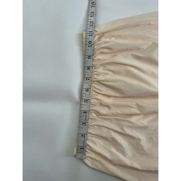 Henson Kickernick Vintage Long beige Slip skirt lace trim dainty intimacy flawed - Picture 8 of 9